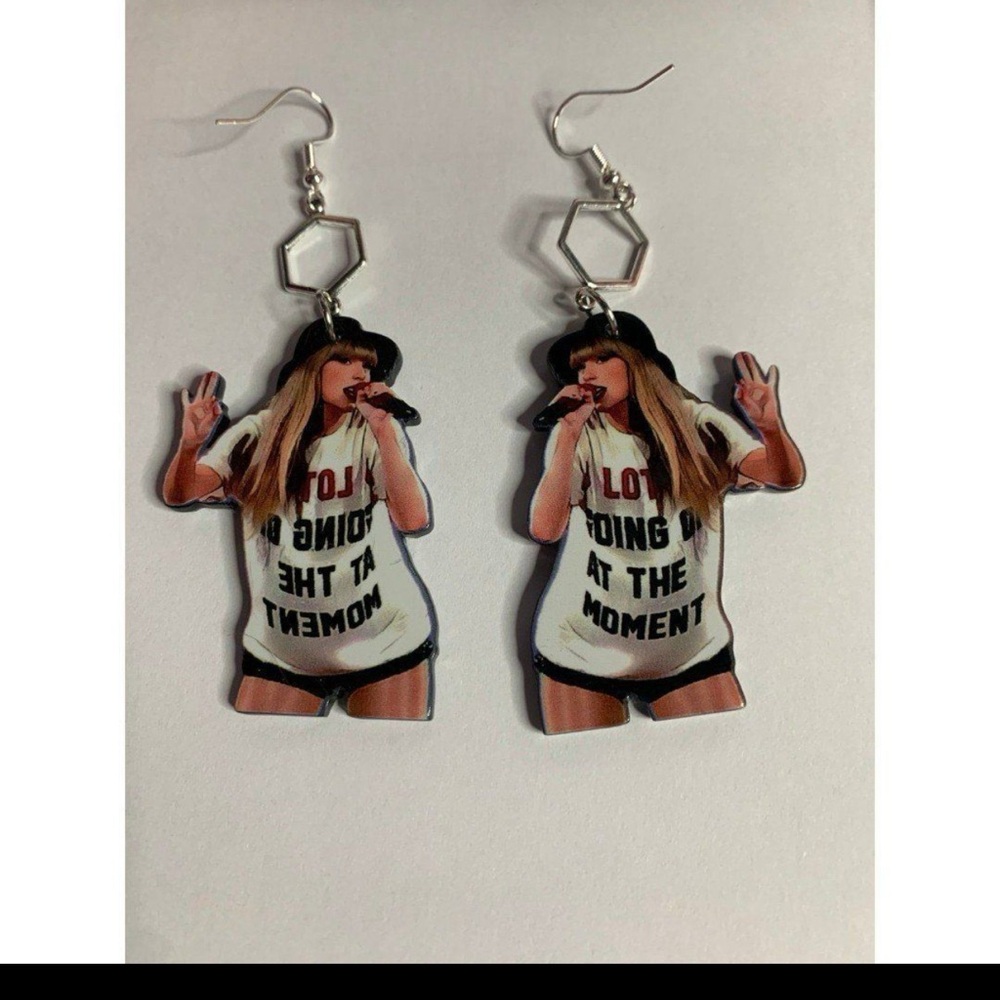 Stylish Silver and White Earrings eras